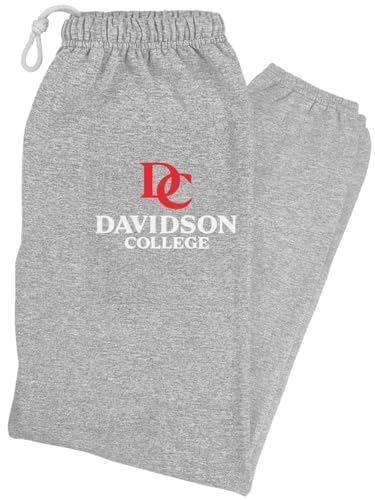 LOGOVISION Davidson College Primary Logo Mens Jogger Sweatpants, Athletic Heather, XX-Large