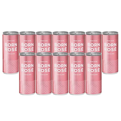 Born Rosé | Vino Rosado en Lata | Pack de 12 Latas de 25 cl | El Orgánico Rosé que te Cambiará el Verano| Aroma Frutal, Cuerpo Ligero, Elegante y Equilibrado Cover
