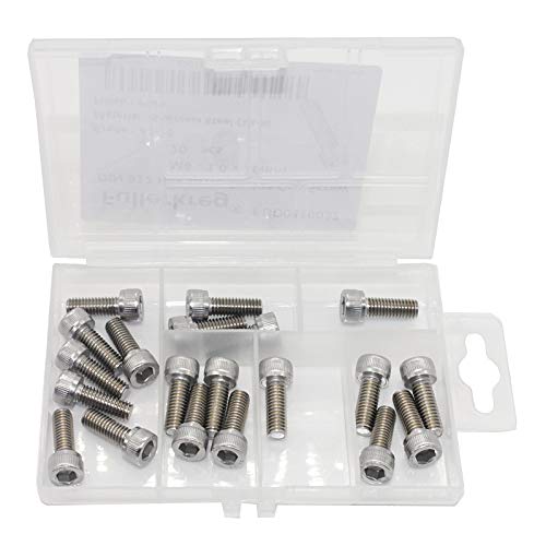 Fullerkreg 0.7Mm Pitch M4 X 16Mm Socket Head Cap Screws, Allen Socket Drive, Din 912, Aisi 304 Stainless Steel (18-8), Full Thread, Bright Finish, Machine Thread, Quantity 100 #TOP5