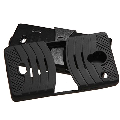 Mybat Asmyna Sharp 306 (Aquos Crystal) Wave Symbiosis Protector Cover (With Horizontal Stand) - Retail Packaging - Black #TOP4