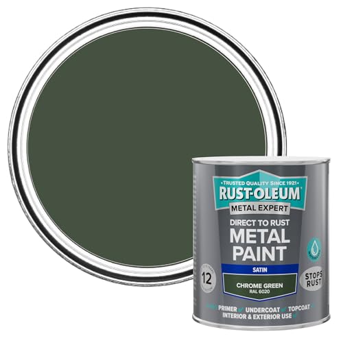 Rust-Oleum Metal Expert Paint Satin Chrome Green 750ml