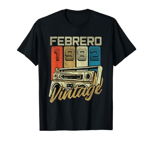Febrero 1982 Vintage - 42 Años Regalo Cumpleaños Hombre Camiseta