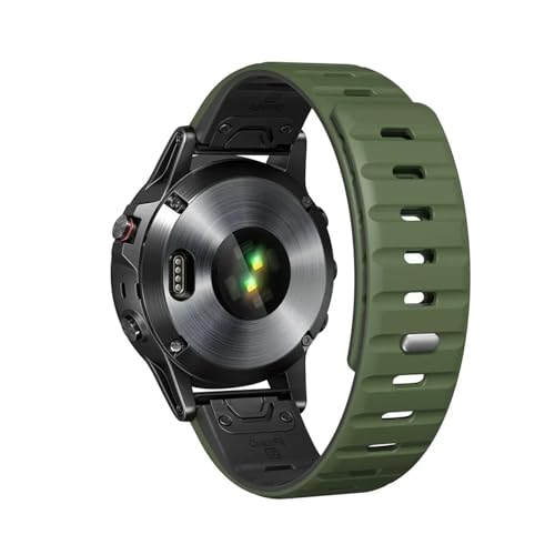 26mm 22mm QuickFitVJQxgɓKGarmin Fenix 8 7X 6X 5X Plus/Epix Pro Gen2 43mm 47mm 51mm(ArmyGreen Black,26mm For Fenix 8 51MM)