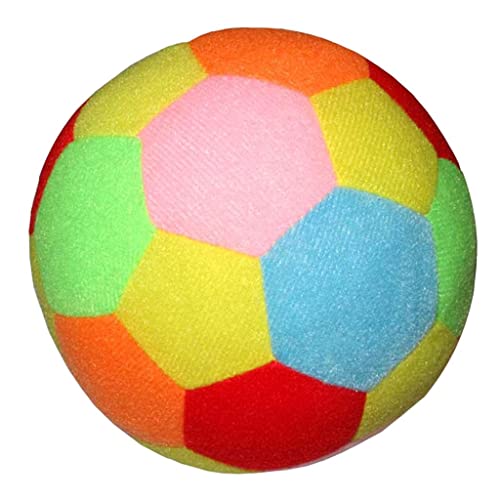 zalati Balón de fútbol Suave Algodón Felpa Interior Exterior para Juegos Deportivos Divertidos - Multicolor, 9.5cm
