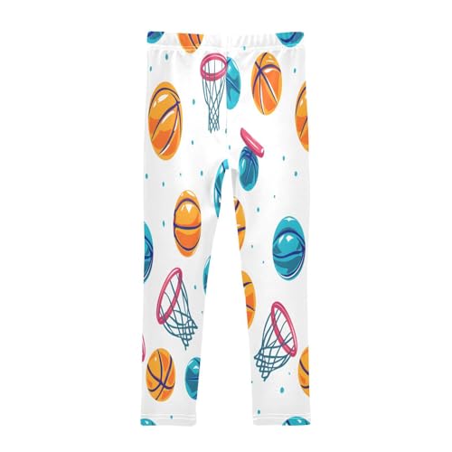 Toddler Girls Leggings Printed Yoga Pants Leggings Basketball Balls Hoop for Kids2