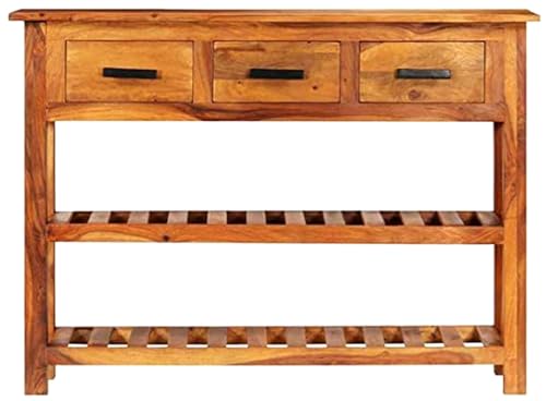 Image of Sheesham Wood Console Table || Wood Study Table for Living Room, Study Room || (Honey, 30D x 110W x 80H)