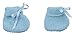 FLVFF BABY Fashion Newborn Boy's Girl's Unisex Warm Winter Crochet Set 4 Pieces (White/Light blue)