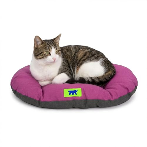 Ferplast Cuccia Cane Relax, Cuscino per cani di taglia piccola, Cuccia Gatto, Tappetino per cucce e auto -Lavabile - in Cotone con Soffice Imbottitura, 55 x 36 cm. Viola