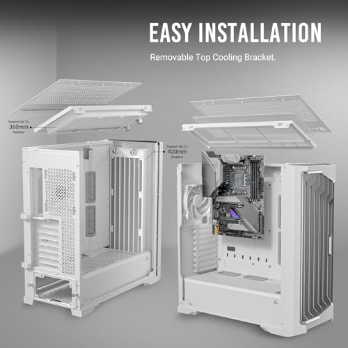 Image of Antec Performance 1 FT W, RTX 40 Series GPU Support, Temp. Display, 4 x Storm T3 PWM Fans, Type-C, Dual TG Side Panels, Removable Top Fan /Radiator Bracket, Mesh Front Panel, Full-Tower E-ATX PC Case