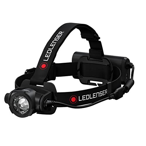 Ledlenser Lampe Frontale LED H15R Core 2500 Lumens Rechargeable Batterie Lithium Eanche IP67 Variable en Continu Constant Light Portée de 250m Câble de...