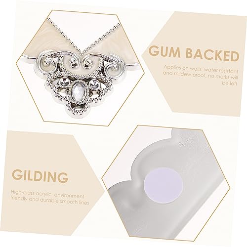 Cubierta de acrílico con rhinestones para interruptor de luz pack de 2 decoraciones elegantes 3