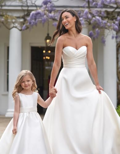 Flower Girl Dress for Wedding Birthday Girl Dress Party Dress First Communion Dress Princess Gowns with Bow PY1263