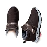 Nbzsmlkn Zapatillas Sin Cordones Para Invierno, Botas De Invierno Sin Cordones Para Mujer, Botines Cómodos Y Cálidos Con Forro De Piel Sintética (Marrón (hombre),42)