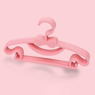 Non-Slip Kids Baby Clothes Hangers,10PCS Baby Hangers for Nursery Closet,Kids Storage Hangers Plastic Thicken Bow Knot Coat Drying Hanger for Toddler Baby(Pink)