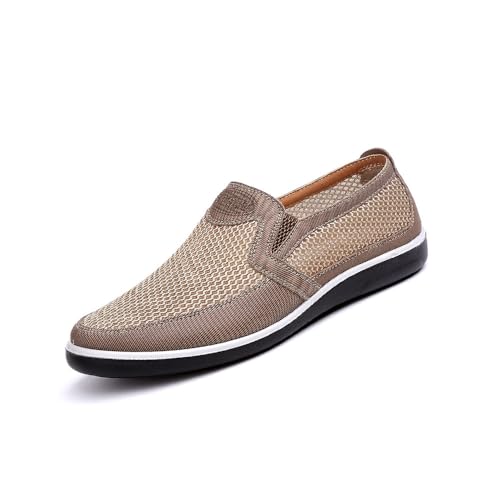 Mens Casual Mesh Loafers Summer Breathable Walking Shoes Comfortable Lightweight Driving Shoes Travelling Fashion Shoes