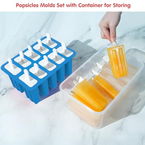 Image of 10-Cav Popsicle Molds, Silicone Ice Pop Mold for DIY Frozen Treats