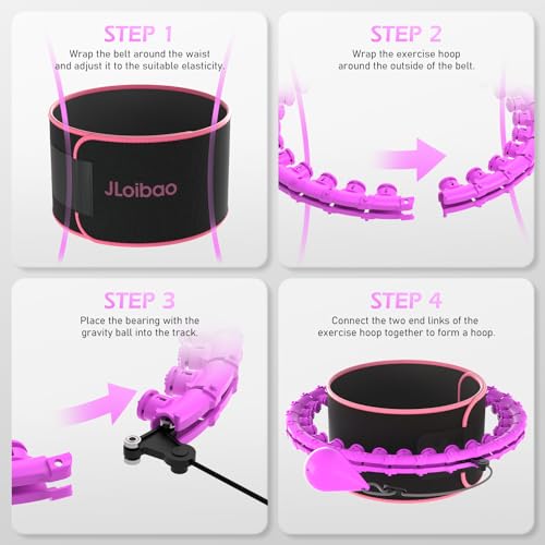 image for JLoibao Weighted Hula Circle for Adults Weight Loss, Infinity Fitness 