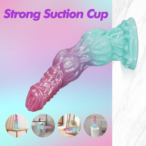 Image of Fantasy Dildo, 9.44'' Soft Silicone Monster Dildos with Strong Suction Cup, Dragon Dildo Anal Plug Prostate Sex Toys for G Spot Gay Men Women