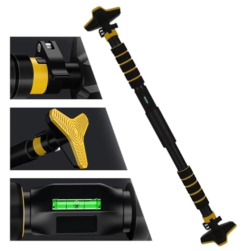Image of SKYCELL Door Pull Up Bar For Home Workout Wall Mounted Pull Up Doorway Bar for Men, Women & Kids Without Screw Doorway Hanging Rod 27-40 inches | Weight upto 200 Kg (Yellow & Black)