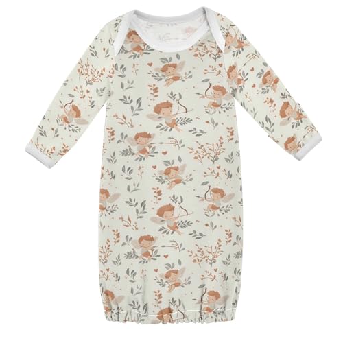vvfelixl Baby Sleeper Gown for Newborn Boy Girls Cartoon Cupid Shooting Arrows Infant Nightgown for 0-3 Months Multicolor