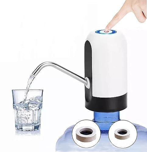 CALA VERDE dispensador de Agua - dispensador de Agua para garrafas, dispensador Agua, dispensador automático, Dispensador eléctrico Bomba de Agua Distribuidor de Carga USB, Silicona Libre BPA (White)
