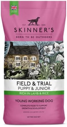Skinner's Field & Trial Puppy Lamb & Rice  Complete Dry Food, Hypoallergenic, Supports Gut Health, Ideal for Larger Breeds, 15kg