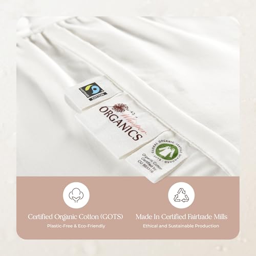Image of Whisper Organics 100% Cotton Organic Luxury Quilted Mattress Pad Protector