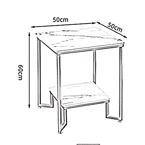 Table d'angle en marbre 2 niveaux pour optimiser les petits salons - 4