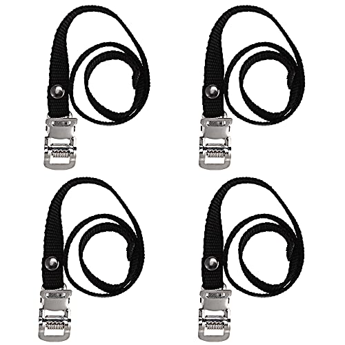 UngVeil 4 Pieces Toe Clips Straps Tape Bike Pedal Straps for Exercise Spin Bike Outdoor Bicycles Outdoor Cycling and Indoor Stationary Bike DIY