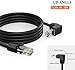 CableCreation CAT6 Ethernet Patch Cable RJ45 LAN Cable Gigabit Network Cord 90 Degree Upward Angled,Bandwidth up to 250MHz 1Gbps for PC, Router, Modem, Printer, Xbox, PS4, PS3-6 Feet,Black
