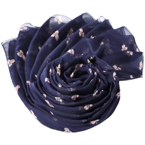 Foulard en soie fleurie pour femme contre la fraîcheur de l'automne avec style