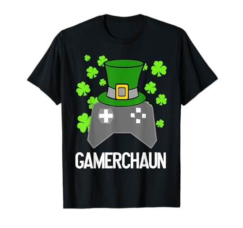 Gamerchaun - Leprechaun videogioco di gioco per il giorno di San Patrizio Maglietta