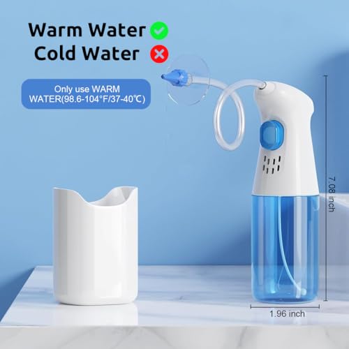 Image of HANNEA Manual Ear Canal Irrigator Kit with 250ml Water Cup, 11 Nozzles (10 Single-Hole + 1 Five Hole) Gentle Ear Wax Remover Tool Set for Kids & Adults, Safe Ear Cleaning Rinser