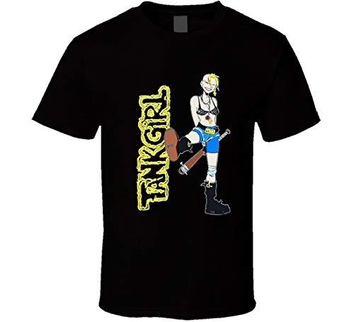 FUBAO Tank Girl Retro Comic T Shirt Negro Cover