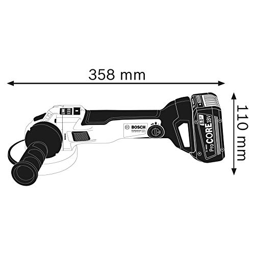 Bosch Professional 18V System Akku Winkelschleifer GWS 18V-10 SC (Leerlaufdrehzahl: 4.500 - 9.000 min-1, Scheiben-Ø: 150 mm, ohne Akkus und Ladegerät, in L-BOXX) Blau/Schwarz – Bild 3