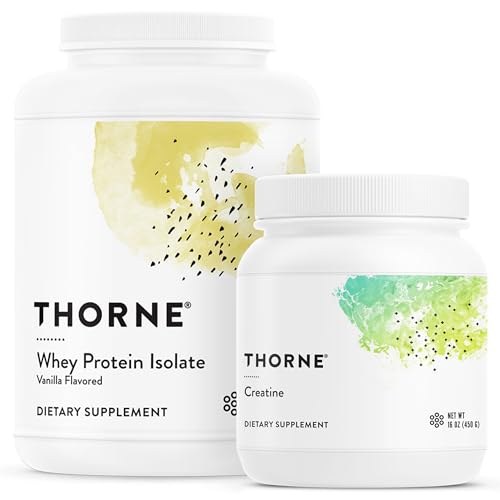 THORNE - Muscle Support Bundle - Whey Protein Isolate Vanilla & Creatine - NSF Certified - 30 to 90 Servings