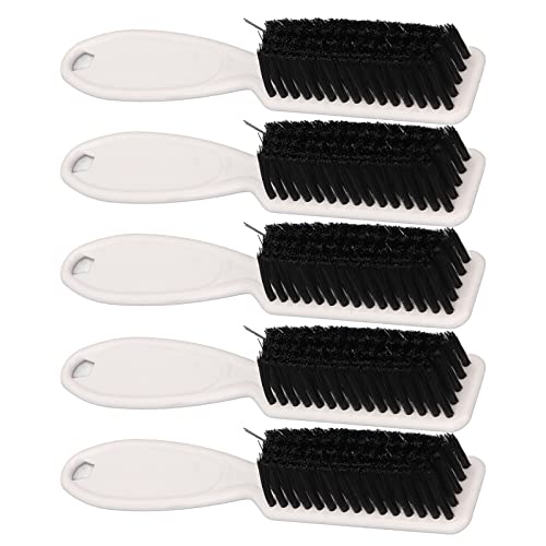 Bartbürste, Leichte 5-teilige Bart-Stylingbürste, Multifunktionaler Ergonomischer Griff für die Reinigung Gebrochener Haare (Weiss)