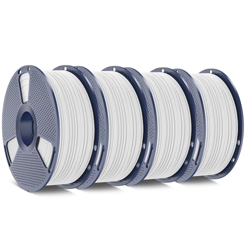 Image of SUNLU ABS Filament 1.75mm,4 White,4kg | 3D Printer Filament,Highly Resistant Durable,Heat Resistance,Excellent Toughness,For 99% FDM 3D Printers.