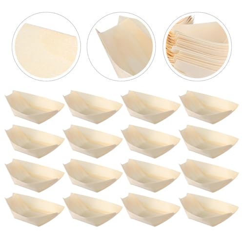 Platos desechables de madera para sushi 250 unidades miniatura 6