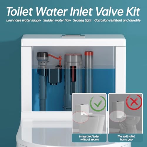Vanne d'entrée d'eau de toilette de 20 cm - Solution anti-fuite avec filetage 4 points