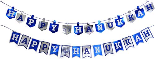 Happy-Hanukkah-Banner-Chanukah-Decorations-2-5-Feet-In-Length Happy Hanukkah Banner Chanukah Decorations 2 5 Feet In Length