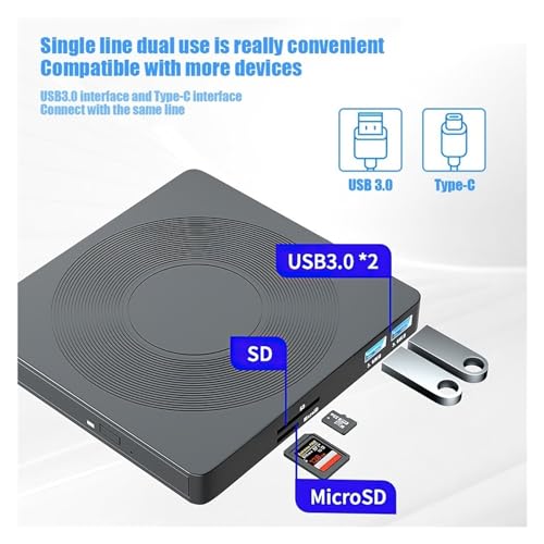 Lecteur DVD externe solution pour PC sans lecteur graveur CD USB Type-C