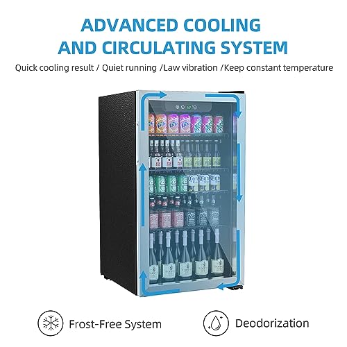 Erivess 110 Can Mini Fridge