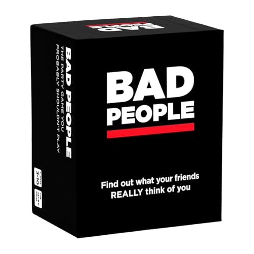 Image of Bad People Party Card Game for Adults & Teens (Ages 17+) | Funny Voting & Daring Question Game | 3-10 Players | Perfect for Game Night, Parties & Gifts