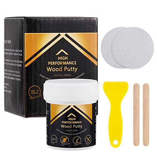 Image of Deuvuo Natual Wood Putty, Wood Putty Filler - Our Wood Grain Filler Offers a Quick and Lasting Fix for Any Damage or Flaw - Paintable, Stainable, Sandable & Quick Drying - 9.87 Ounce