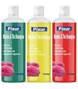 Pixur Marble And Tile Shampoo Pack Of 3 Pcs x 1 L (Orchid, Natural Oil & Camphor) / Floor Cleaner