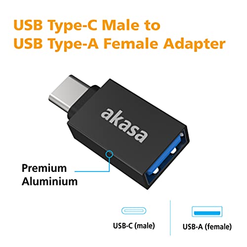 Akasa USB Type-C Maschio to USB Tipo a Femmina
