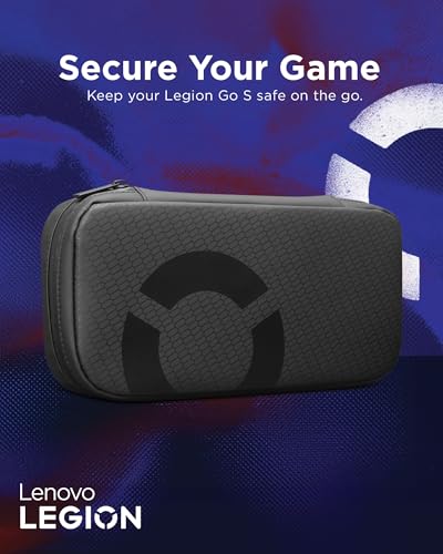 lenovo carrying case for legion go s gaming console protective storage bag case spill-resistant pu fabric secure storage for controllers console dock amp accessories black gamer accessories