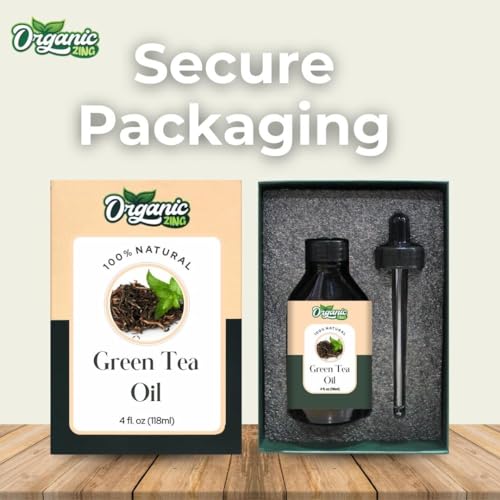Image of Organic Zing Green Tea (Camellia sinensis) Oil | Pure & Natural Carrier Oil for Skincare, Hair Care & Massage - 118ml /3.99fl oz