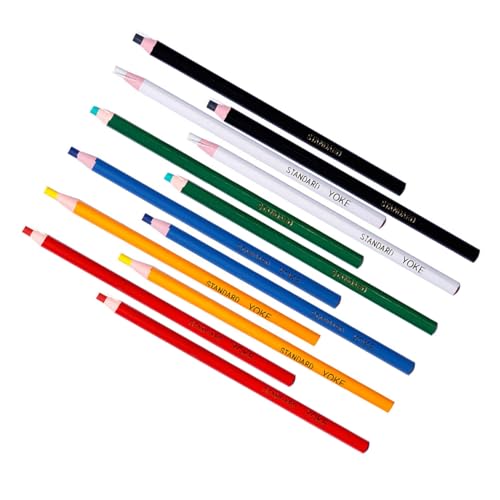 FUNOMOCYA 12個 剥せるワックスペンシル色 裁縫 革 木材 紙用軽量ワックスクレヨン 手撕り式ノーカット描画マーカー 多用途グリースペンシル